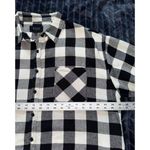 Risen Buffalo Plaid Flannel Shirt Oversized Black White Checkered Women's Size M Size M Photo 4