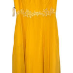 Women's Goldenrod Yellow Formal Dress Size 14 Wedding Guest Semi Photo 0