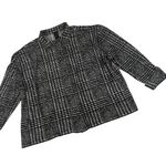 Norma Kamali Oversized Glen Plaid Boyfriend Shirt Blouse Photo 8