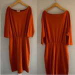 Anthropologie By  Knit boho Column midi Dress Orange size large Photo 7