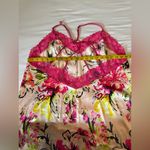 Cacique  Floral Satin Barn Robe Set with Pink and Green Accents Size 14/16 Photo 10