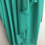 Mint Green Ruffle Shoulder Bow Tie Knee Length Cocktail Party Formal Dress NWOT Photo 2