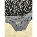 ZARA  Bodysuit Top Velvet Polka Dot Long Sleeve V Neck Snap‎ Closure Party M Y2K Photo 4