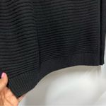 Nic+Zoe  xl Black Aysymetrical Neckline ribbed Sweater wool/laine angora blend Photo 6