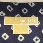 MICHAEL Michael Kors Navy White Diamond Print V Neck Tunic Top Womens Size S Blue Photo 6