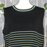 Dress Barn Black Women's Sweater Vest Top 18/20 Striped Casual Pullover Crewneck Photo 1