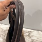 Burberry Auth BLUE LABEL Tote Bag Nova Check Brown Nylon Black Leather Photo 5