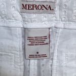 Merona Womens Shorts Size 8 Fresh White Textured Cotton 34" Waist 5" Inseam Photo 3