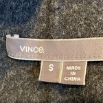 Vince gray wool leather sleeve asymmetrical moto jacket small Photo 7