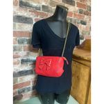 Betsey Johnson Bow Shoulder Crossbody Bag in Red Photo 2