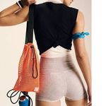 Free People NEW Movement Mini Mesh Sling Bag Orange Functional Athleisure Photo 0