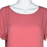 Loft Shirt Womens Small Mauve Pink Ruffle Sleeve Casual Workwear Versatile Photo 4