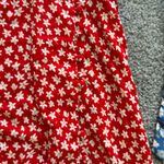 ASOS  DESIGN midi tea dress with tie sleeves in mixed floral print size 2 Photo 7