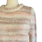 Wild Fable Space Dye Pink Cropped Long Sleeve Sweater Size Large Pullover NWT Photo 2