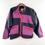 Urban Outfitters  BDG Bruce Fleece Spliced Zip Up Jacket Black Purple Medium Photo 1