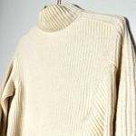 Nina Ricci White Cream Ribbed Turtleneck Wool Cashmere Blend Sweater Size XS Photo 3
