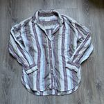 American Eagle  Outfitters Multicolor Oversized Fit Button Down Shirt Small Photo 1