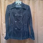 Rubbish Y2k corduroy black double breasted pea coat XS Photo 1