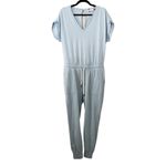 n:philanthropy NWT  Short Sleeve Cotton V-neck Jumpsuit Light Blue Medium Photo 96