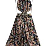 Something Navy Floral Cutout Sleeveless A-Line Midi Dress Size Small Photo 12