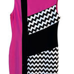 Joseph Ribkoff Tunic Sheath dress 151892 Color Block Size 10 Artsy Boho Chic Photo 0