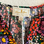 Flora Bea NYC NWT Small Marita Blouse Colorful Poppins Floral Boho Pink Photo 6