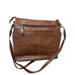 Crossbody Messenger Soft Brown Leather Bag Purse LEDER BUCK Photo 2