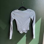 Forever 21  Light Blue Ribbed Long Sleeve Top Photo 2