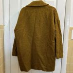 Bar III  Wool Blend Olive Mustard Green Single-breasted Coat Jacket Women‘s L Photo 1