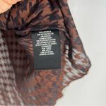 Alice + Olivia Lolita Burnout Silk Blend Houndstooth Tie-Neck Blouse Size M Photo 8