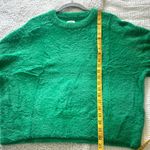 Aerie  Women's S Flurry Crewneck Sweater Kelly Green Plush Fuzzy Pullover New Photo 9
