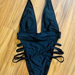 Forever 21 Black Cut Out One Piece Swim Suit Photo 1