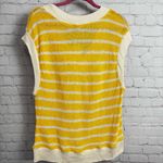 ZARA New yellow gold cream striped knit sweater vest slouchy comfort Medium New Photo 1