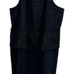 Lane Bryant size 20 black sleeveless peplum style dress lasercut rear zip Photo 0