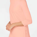 J.Jill Purejill Womens Lagenlook Casual Boat Neck Layered 3/4 Sleeve Top Size L Orange Size L Photo 0