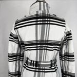 BCX New Womens Medium Double Breasted Belted Plaid Fleece Coat Jacket Casual Photo 4