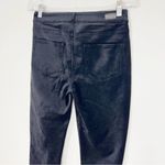 Paige Hoxton Ankle Peg Straight Velvet Jeans in Black Overdye Size 26 Photo 5