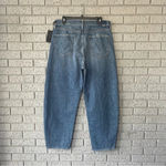 NWT Mother Superior The Curbside Ankle in Cowboys Don’t Cry Size 33 Barrel Leg Blue Photo 6