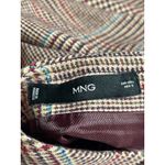 Mango  MNG Gray Wool Plaid Checkered High Waist Mini Flared A-Line Skirt Size L Photo 2