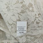 Piper & Scoot  Exclusive White Lace 3/4 Sleeve Button Down Blouse Size Medium Photo 3