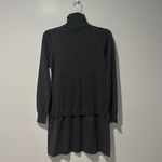 Theory Women's Ursell Tailor Wool Sweater Dress Size Medium Grey Photo 8