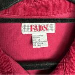 Vintage 90s FADS Corduroy Shirt Dress Sz 14 Red Button Front Long Sleeves Photo 15
