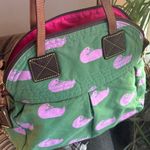 Dooney & Bourke RARE🔥Authentic Leather/cotton Duck print Satchel/Shoulder bag Photo 10