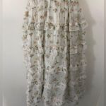 NWT DREAM Sister Jane Rose Dove Ruffle Midi Dress XS White Photo 6