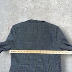 Norma Kamali  Single Breasted Glenn Plaid Blazer Jacket Black White Size 8‎ Photo 6