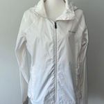 Columbia White Lightweight Full Zip Switchback Waterproof Rain Jacket Juniors XL Photo 0