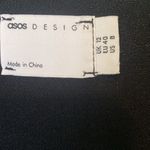 ASOS  DESIGN Witchy Goth Knitted Dress w Organza Dotted Puff Sleeve Black Size 8 Photo 2