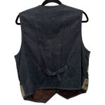 Dress Barn Patchwork Fall Leaves Embroidered & Decorative Buttons Vest Photo 1