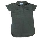 REI Cooperative Small Army Green Polo Tee Short Sleeve Dress Women Oversized Photo 3