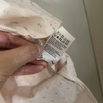 River Island  pink metallic silver dotted button down oversized shirt size small Photo 3